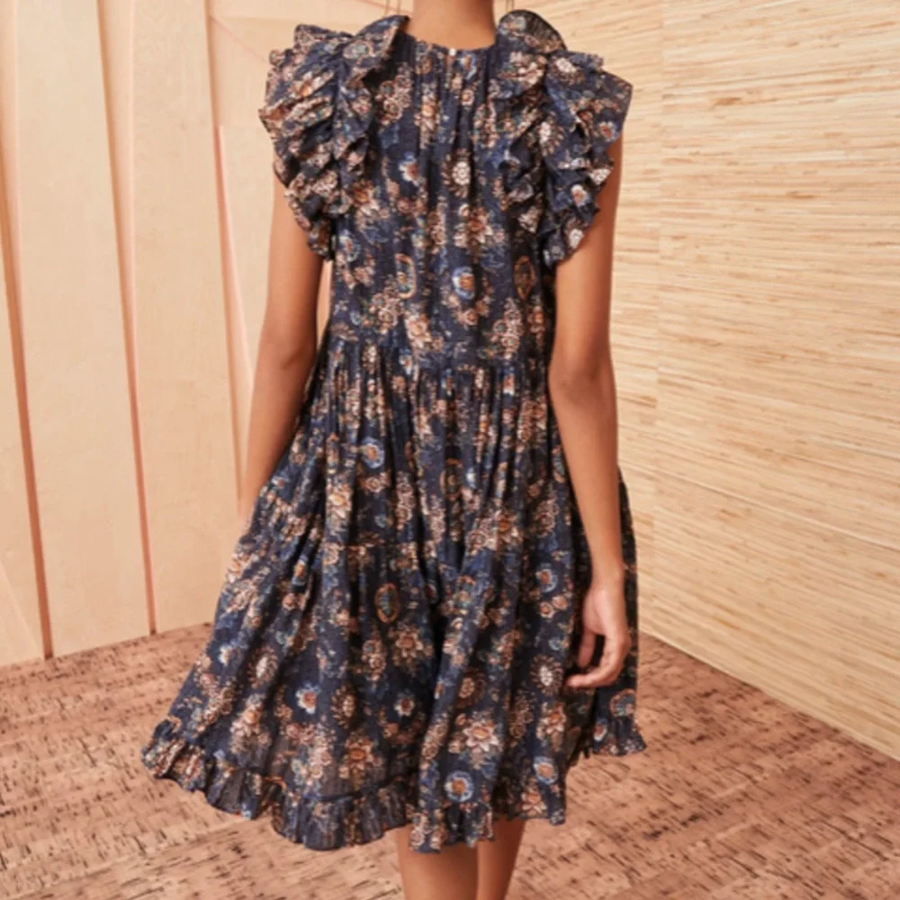 ULLA JOHNSON Adele Dress in Twilight - Picture 3 of 12